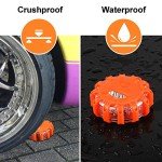 Amzpas 8 Pack LED Road Flare Road Light Emergency Roadside Safety Beacons Flashing Warning Light with Magnetic Base and Hook, for Traffic accidents, Breakdowns, Road & Water Hazards (8)