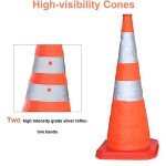 5pcs Collapsible Traffic Cones 18inch Road Parking Cones Safety Construction Cones Warning Emergency