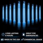 Cyalume Glow Sticks Military Grade Lightstick - Premium Blue 6” SnapLight Emergency Chemical Light Stick with 8 Hour Duration (Bulk Pack of 30 Chem Lights)