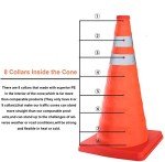 5pcs Collapsible Traffic Cones 18inch Road Parking Cones Safety Construction Cones Warning Emergency