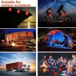 Aisny 3 Pack Car Warning Light, Waterproof LED Emergency Light with Car Charger 3 in 1 USB Cable and Warning Lights Bag LEDs Car Emergency Kit with 9 Flashing for Breakdown Truck RV Boat