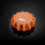 JIZZU Safety Warning Lights, 2Pcs Led Warning Lights With Screwdriver 9 Flash Modes Flashing Warning Roadside Flare with Magnetic Base Hook, Waterproof for Road Accidents, Breakdowns, Trucks