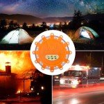 JIZZU Safety Warning Lights, 2Pcs Led Warning Lights With Screwdriver 9 Flash Modes Flashing Warning Roadside Flare with Magnetic Base Hook, Waterproof for Road Accidents, Breakdowns, Trucks