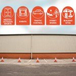 5 x 750mm Traffic Cones in Orange for Indoor and Outdoor Usage - Large Traffic Cones are Self Weighted and Made from 100% Recycled Materials in The UK