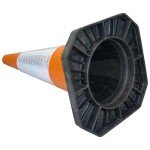 5 x 750mm Traffic Cones in Orange for Indoor and Outdoor Usage - Large Traffic Cones are Self Weighted and Made from 100% Recycled Materials in The UK