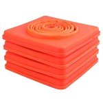 Bekith 4 Pack 15.5 Inch Collapsible Traffic Cones Safety Road Parking Cone Driving Construction Cones with Reflective Strips Collar, Orange