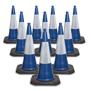 pack of 10 Blue Traffic cones 750mm by innovatus