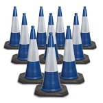 pack of 10 Blue Traffic cones 750mm by innovatus