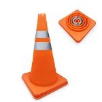 Pop-Up Safety Traffic Cone Portable, Collapsible Safety Cone Emergency Road Parking Cones Lightweight Foldable Safety Cone with Reflective Strips (18" Reflective Safety Cone)