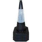 Street Solutions - 5 x 750mm Black Road Traffic Cones - Self Weighted - Premium Quality Safety Cone - Strong and Durable - with Extremely Low Centre of Gravity