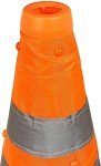 Pop-Up Safety Traffic Cone Portable, Collapsible Safety Cone Emergency Road Parking Cones Lightweight Foldable Safety Cone with Reflective Strips (18" Reflective Safety Cone)