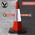 Street Solutions UK - 750mm High Traffic Safety Street Cone High Quaulity Reflective Sleeve Suitable for Highways Heavy Duty Weighted Base Large Safety Cone