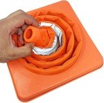 Pop-Up Safety Traffic Cone Portable, Collapsible Safety Cone Emergency Road Parking Cones Lightweight Foldable Safety Cone with Reflective Strips (18" Reflective Safety Cone)
