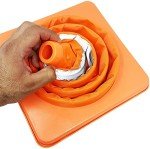 Pop-Up Safety Traffic Cone Portable, Collapsible Safety Cone Emergency Road Parking Cones Lightweight Foldable Safety Cone with Reflective Strips (18" Reflective Safety Cone)