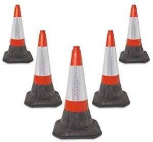 Pack of 5 (1piece) Red Traffic Cones 750mm by innovatus
