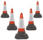 Pack of 5 (1piece) Red Traffic Cones 750mm by innovatus