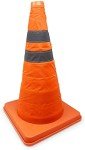 Pop-Up Safety Traffic Cone Portable, Collapsible Safety Cone Emergency Road Parking Cones Lightweight Foldable Safety Cone with Reflective Strips (18" Reflective Safety Cone)