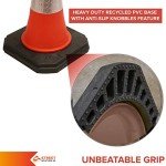 Street Solutions - Cone Chain Barrier Kit, 5 x 750mm Road Cones, 5 x Chain holders, 5 x Chains - Traffic Road Cone - Strong and Durable Cone (Orange)