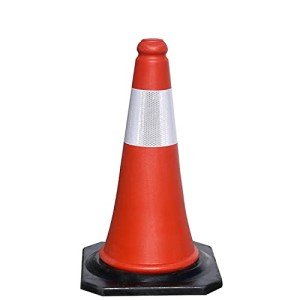WOLFPACK 15050422 Rubber Base Traffic Cone (50 cm, Reflective)