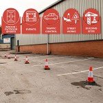 Street Solutions - 4 x Premium Road Traffic Cones 18" (460mm) Self Weighted Safety Cone - 100% Recycled PVC, Heavy Duty, Strong and Durable (Orange)