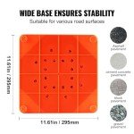 VEVOR H70-4 Safety 4 Pack 28 inch Collapsible, Construction Cones with Reflective Collars, Wide Base and A Storage Bag, for Traffic Control, Driving Training, Parking Lots, Red