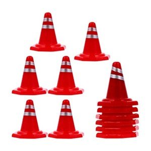 NUOBESTY 12Pcs Traffic Cones Plastic Road Cone Simulation Roadblock Signs Construction Cones Safety Road Parking Cones for Traffic Road