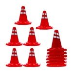 NUOBESTY 12Pcs Traffic Cones Plastic Road Cone Simulation Roadblock Signs Construction Cones Safety Road Parking Cones for Traffic Road