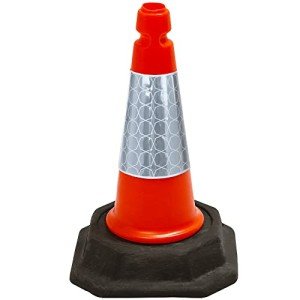 460 mm High Traffic Cones for Street Safety - Strong and Durable Self Weighted Outdoor Cones with Very Low Centre of Gravity - U.K Made Safety Cones