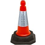 460 mm High Traffic Cones for Street Safety - Strong and Durable Self Weighted Outdoor Cones with Very Low Centre of Gravity - U.K Made Safety Cones