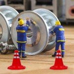 NUOBESTY 12Pcs Traffic Cones Plastic Road Cone Simulation Roadblock Signs Construction Cones Safety Road Parking Cones for Traffic Road