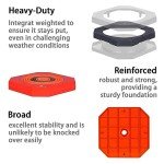 18'' inch Collapsible Traffic Safety Cones with Weighted Base, 1 pcs Multi Purpose Pop-up Cones with Reflective Collar for Road Parking, Driving Practice - Sturdy Design (1, 18'')