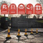 Street Solutions - No Waiting Road Traffic Cones 18" (460mm) Self Weighted Safety Cone - 100% Recycled PVC, Heavy Duty, Strong and Durable…