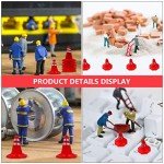 NUOBESTY 12Pcs Traffic Cones Plastic Road Cone Simulation Roadblock Signs Construction Cones Safety Road Parking Cones for Traffic Road