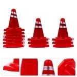 NUOBESTY 12Pcs Traffic Cones Plastic Road Cone Simulation Roadblock Signs Construction Cones Safety Road Parking Cones for Traffic Road