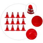 NUOBESTY 12Pcs Traffic Cones Plastic Road Cone Simulation Roadblock Signs Construction Cones Safety Road Parking Cones for Traffic Road