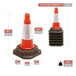 Street Solutions UK - 12 x 460mm Tall Traffic Cone Reflective Sleeve For Indoor And Outdoor Usage, Self Weighted Cones Are Manufactured In The UK Orange