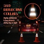 4 Pack 18 inch Collapsible Safety Cones, Orange Road Parking Cones, Pop-up Cones with Reflective Strips and Stable Bases for Road Parking, Driving Practice