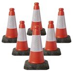 6 Red Traffic Cones 500mm By innovatus
