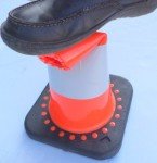 SNS SAFETY LTD TC-30Fx4 Flexible Safety Traffic Cone 30 cm (Pack of 4pcs)