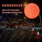 4 Pack 18 inch Collapsible Safety Cones, Orange Road Parking Cones, Pop-up Cones with Reflective Strips and Stable Bases for Road Parking, Driving Practice