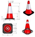 SNS SAFETY LTD TC-30Fx4 Flexible Safety Traffic Cone 30 cm (Pack of 4pcs)