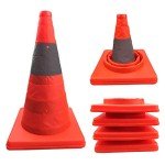 Annurssy 4 Pack 15.5 inches / 40cm Collapsible Pop Up Traffic Cones Safety Cones Road Parking Orange Warning Cones