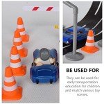 Toddmomy 14Pcs Traffic Road Cones Traffic Signs Toys Roadblocks Pretend Play Toys Miniature Traffic Cones for Sand Table Engineering Construction