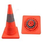 Annurssy 4 Pack 15.5 inches / 40cm Collapsible Pop Up Traffic Cones Safety Cones Road Parking Orange Warning Cones