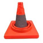 Annurssy 4 Pack 15.5 inches / 40cm Collapsible Pop Up Traffic Cones Safety Cones Road Parking Orange Warning Cones
