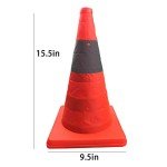 Annurssy 4 Pack 15.5 inches / 40cm Collapsible Pop Up Traffic Cones Safety Cones Road Parking Orange Warning Cones