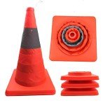 Annurssy 4 Pack 15.5 inches / 40cm Collapsible Pop Up Traffic Cones Safety Cones Road Parking Orange Warning Cones