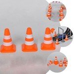 Toddmomy 14Pcs Traffic Road Cones Traffic Signs Toys Roadblocks Pretend Play Toys Miniature Traffic Cones for Sand Table Engineering Construction