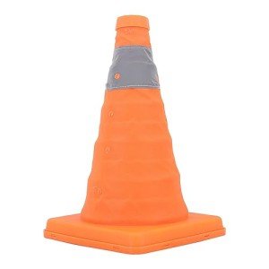 banapoy Traffic Cone, 11.8inch Collapsible Reflective Safety Cone Orange Cone, Foldable Parking Cone for Driver Training Practice, Road Safety, Mini Construction Cone, Car Safety Equipment