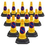 Street Solutions - PACK OF 12 18" NO WAITING Cones (460mm) Self Weighted Premium Quality - Strong and Durable Self Weighted Safety Cone with very low center of gravity